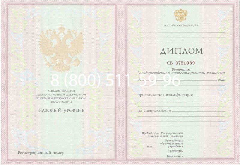Купить Диплом техникума 2003-2006 годов в Брянске
